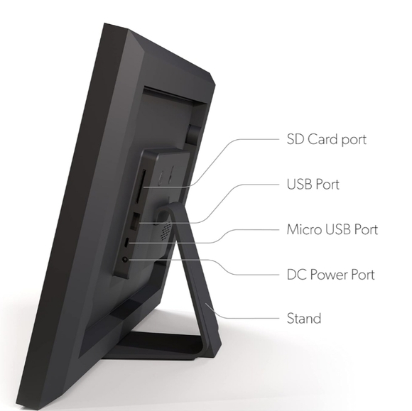 New Brookstone 8" Espresso WiFi Photo Frame - Picture 10 of 12